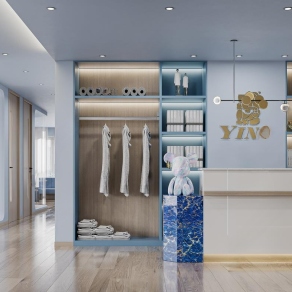 现代瑜伽室前厅3D模型下载